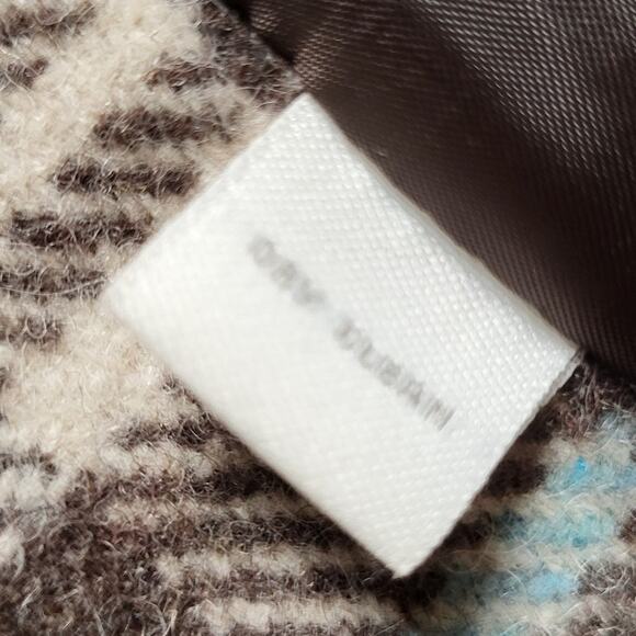 Charter Club Y2K Brown Plaid Wool Blend Short Swing Pea Coat Raglan Sleeves Sz L - Picture 15 of 15